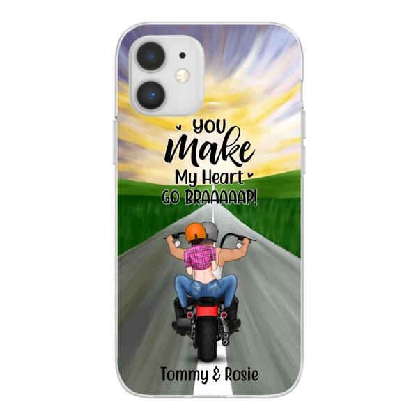 Personalized Phone Case, Motorcycle Couple - Riding Partners For Life, Gift For Motorcycle Lovers