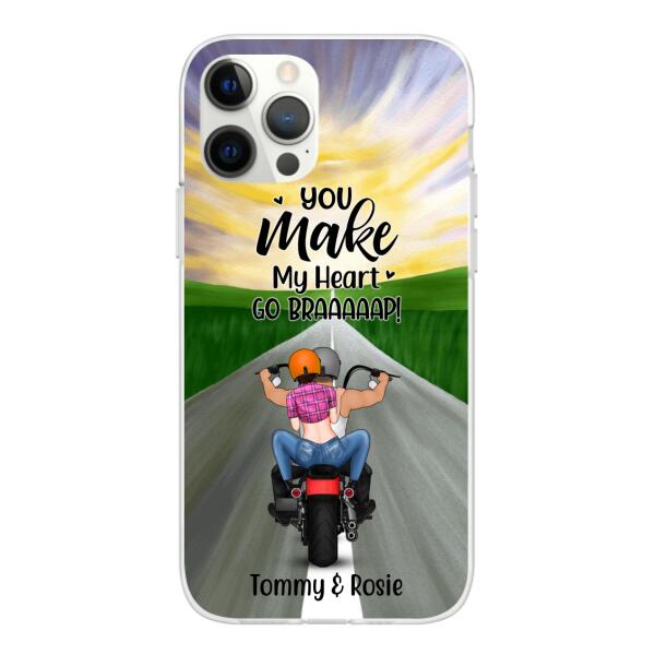 Personalized Phone Case, Motorcycle Couple - Riding Partners For Life, Gift For Motorcycle Lovers