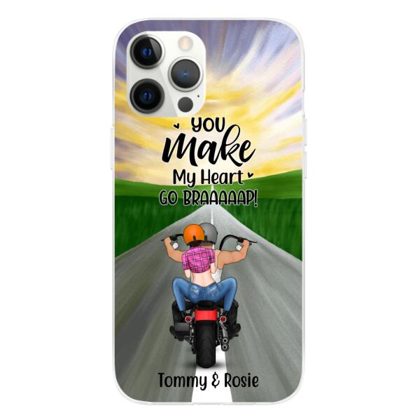 Personalized Phone Case, Motorcycle Couple - Riding Partners For Life, Gift For Motorcycle Lovers