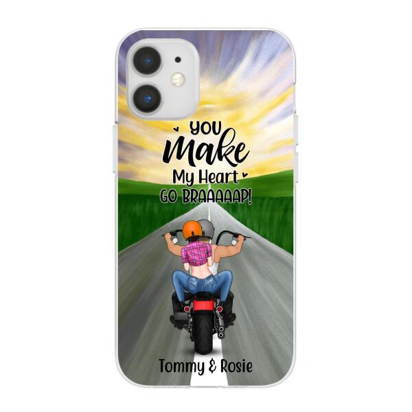 Personalized Phone Case, Motorcycle Couple - Riding Partners For Life, Gift For Motorcycle Lovers