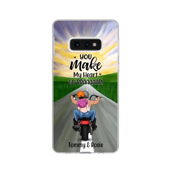 Personalized Phone Case, Motorcycle Couple - Riding Partners For Life, Gift For Motorcycle Lovers