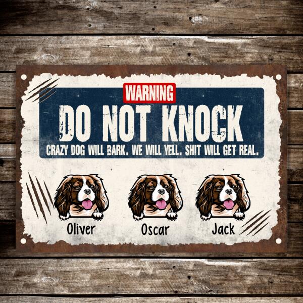 Personalized Doormat, Do Not Knock Crazy Dog Will Bark, Gifts for Dog Lovers