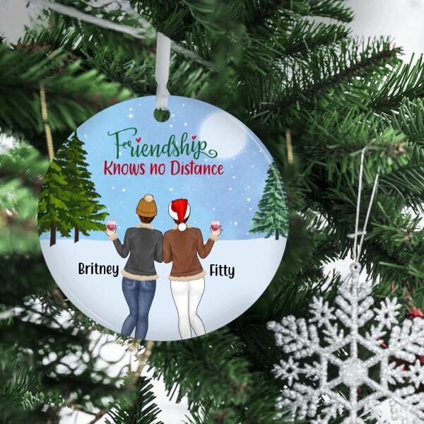 Personalized Ornament, Winter Sisters Best Friends - Gift For Christmas