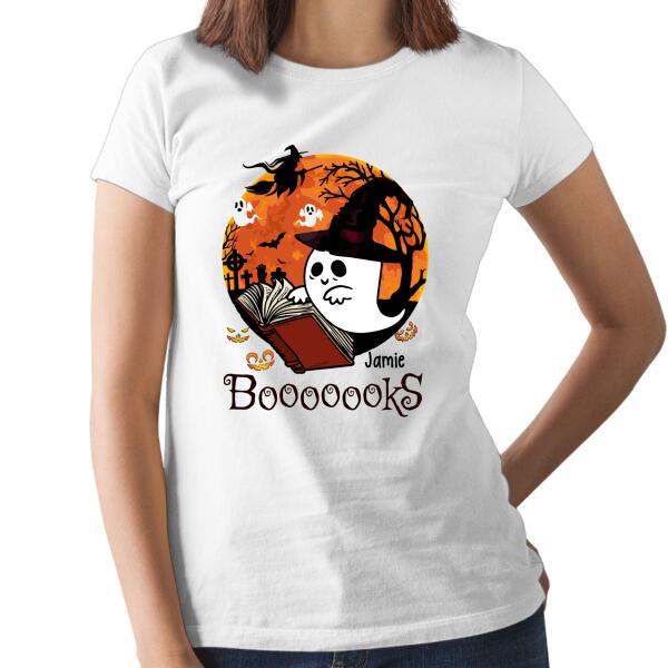 Personalized Shirt, Boo Books, Halloween Gift For Bookworms, Gift For Book Lovers