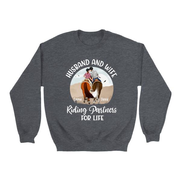 Personalized Shirt, Horse Riding Partners For Life, Gifts For Horse Riding Lovers