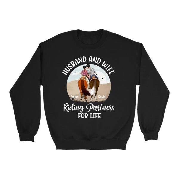 Personalized Shirt, Horse Riding Partners For Life, Gifts For Horse Riding Lovers