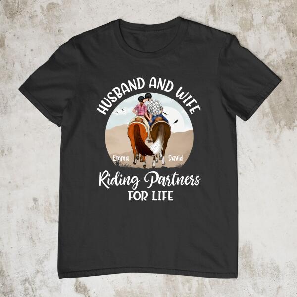 Personalized Shirt, Horse Riding Partners For Life, Gifts For Horse Riding Lovers