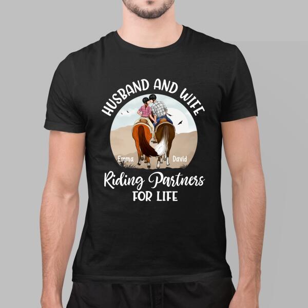 Personalized Shirt, Horse Riding Partners For Life, Gifts For Horse Riding Lovers