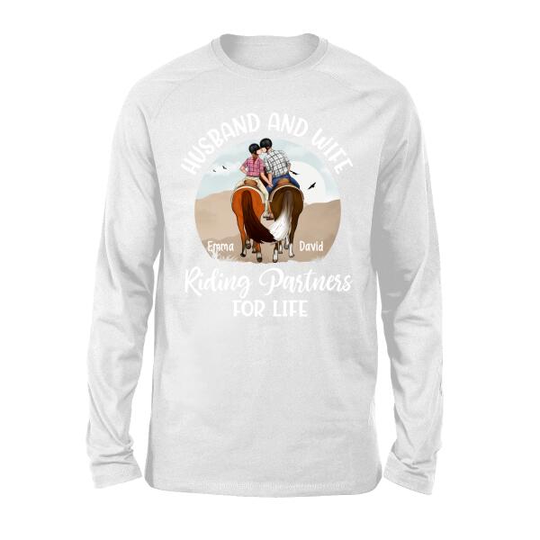 Personalized Shirt, Horse Riding Partners For Life, Gifts For Horse Riding Lovers