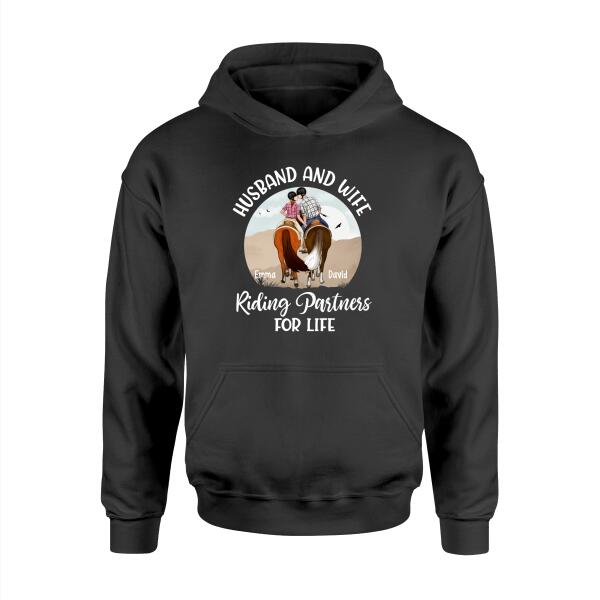 Personalized Shirt, Horse Riding Partners For Life, Gifts For Horse Riding Lovers