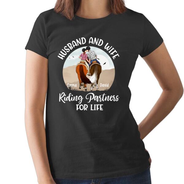 Personalized Shirt, Horse Riding Partners For Life, Gifts For Horse Riding Lovers