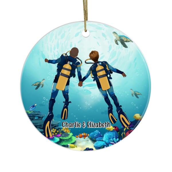 Personalized Ornament, Scuba Diving Gifts For Him Couple, Diving Partner, Gift For Scuba Divers