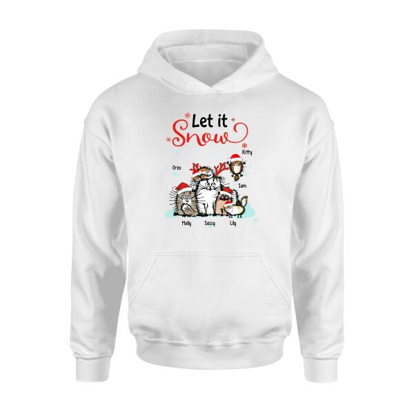 Personalized Shirt, Let It Snow, Christmas Gift for Cat Lovers