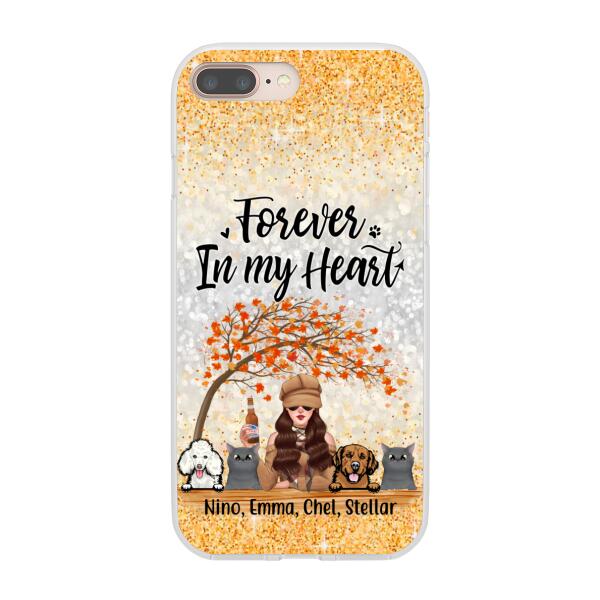 Personalized Phone Case, Just A Girl Who Loves Fall & Pets - Fall Season Gift, Gift For Dog And Cat Lovers