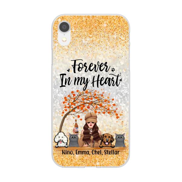 Personalized Phone Case, Just A Girl Who Loves Fall & Pets - Fall Season Gift, Gift For Dog And Cat Lovers