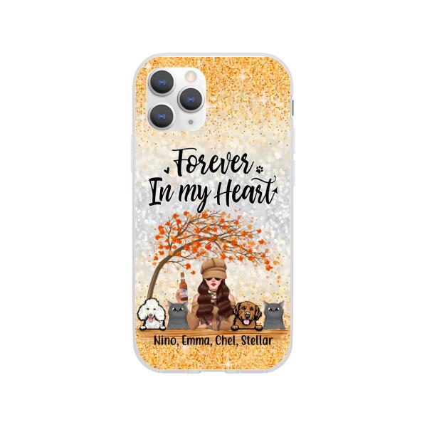 Personalized Phone Case, Just A Girl Who Loves Fall & Pets - Fall Season Gift, Gift For Dog And Cat Lovers