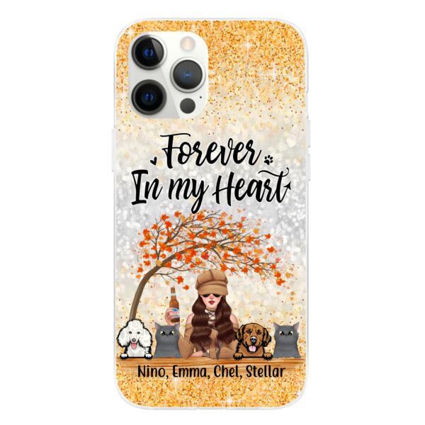 Personalized Phone Case, Just A Girl Who Loves Fall & Pets - Fall Season Gift, Gift For Dog And Cat Lovers