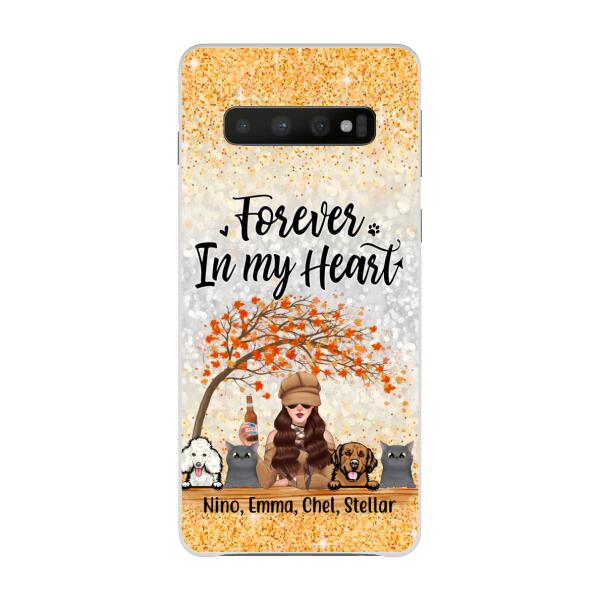 Personalized Phone Case, Just A Girl Who Loves Fall & Pets - Fall Season Gift, Gift For Dog And Cat Lovers