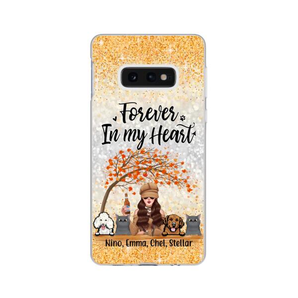 Personalized Phone Case, Just A Girl Who Loves Fall & Pets - Fall Season Gift, Gift For Dog And Cat Lovers