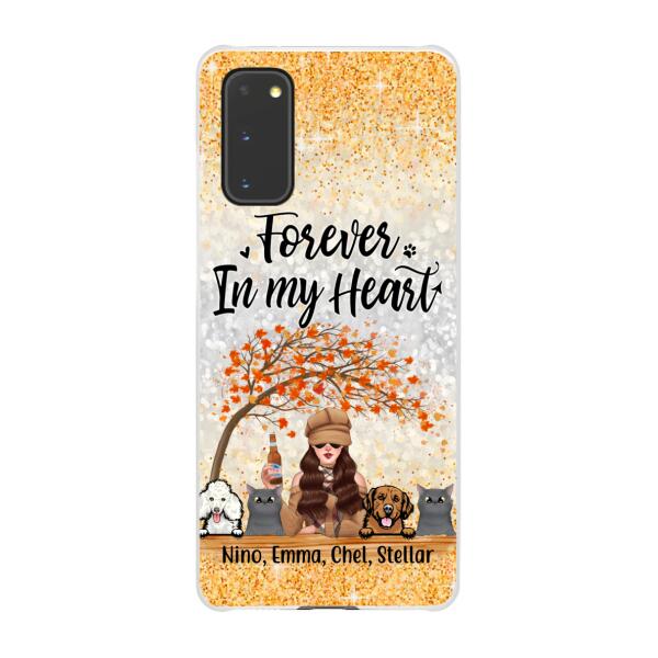 Personalized Phone Case, Just A Girl Who Loves Fall & Pets - Fall Season Gift, Gift For Dog And Cat Lovers