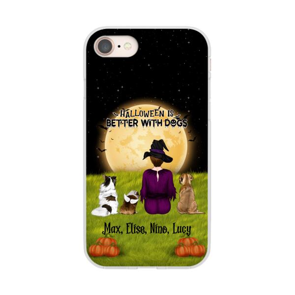 Personalized Phone Case, Halloween Is Better With Dogs, Halloween Gifts For Dog Lovers