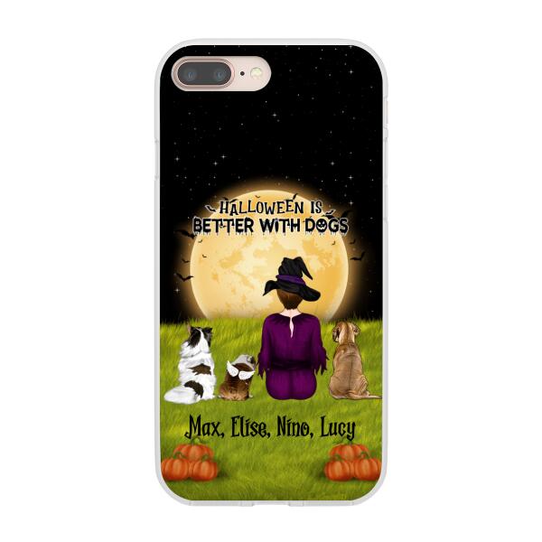 Personalized Phone Case, Halloween Is Better With Dogs, Halloween Gifts For Dog Lovers