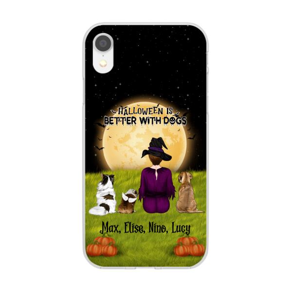 Personalized Phone Case, Halloween Is Better With Dogs, Halloween Gifts For Dog Lovers