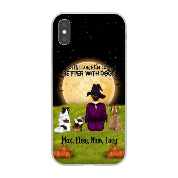 Personalized Phone Case, Halloween Is Better With Dogs, Halloween Gifts For Dog Lovers