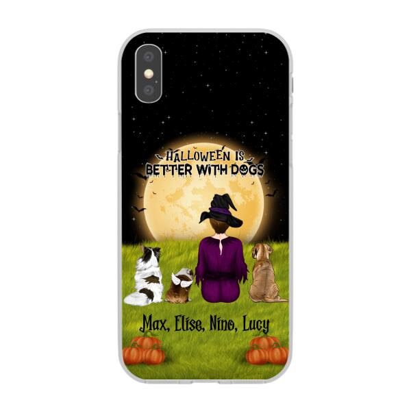 Personalized Phone Case, Halloween Is Better With Dogs, Halloween Gifts For Dog Lovers