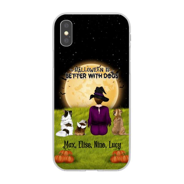 Personalized Phone Case, Halloween Is Better With Dogs, Halloween Gifts For Dog Lovers