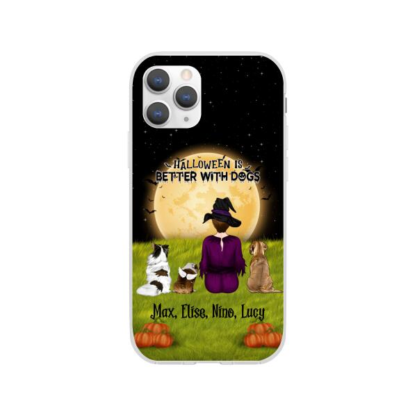 Personalized Phone Case, Halloween Is Better With Dogs, Halloween Gifts For Dog Lovers