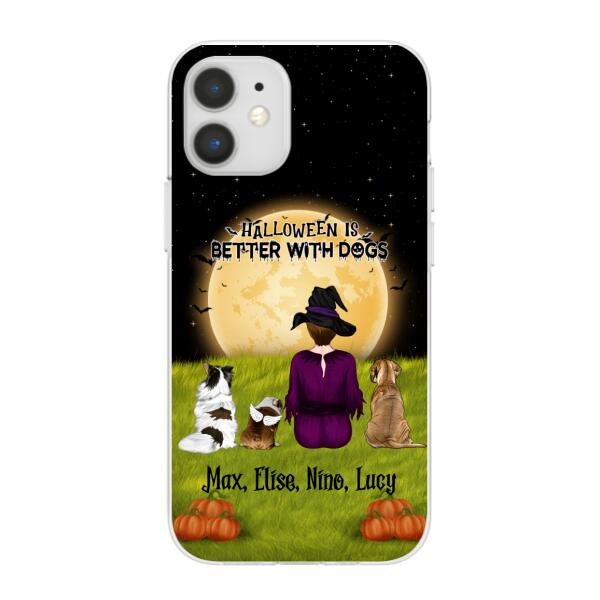 Personalized Phone Case, Halloween Is Better With Dogs, Halloween Gifts For Dog Lovers