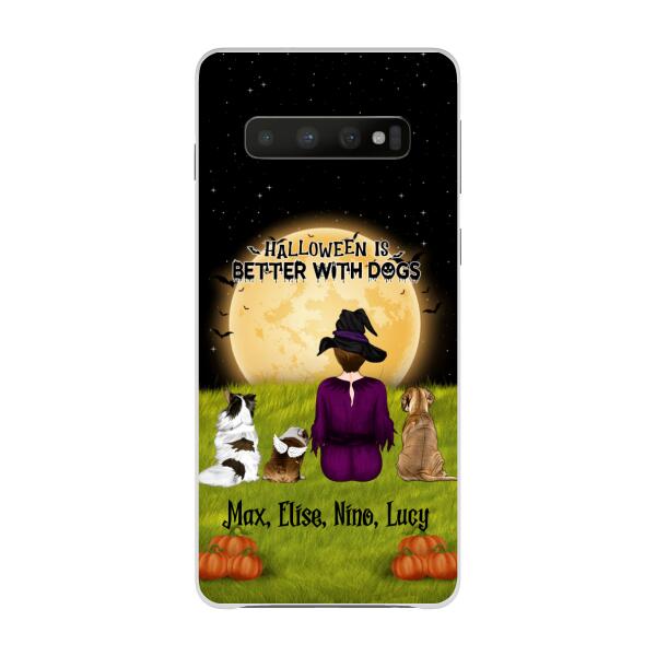 Personalized Phone Case, Halloween Is Better With Dogs, Halloween Gifts For Dog Lovers