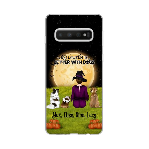 Personalized Phone Case, Halloween Is Better With Dogs, Halloween Gifts For Dog Lovers