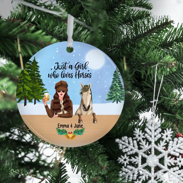 Personalized Ornament, Life Is Better With Horses, Christmas Gift For Horse Lovers