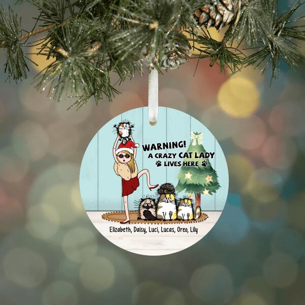 Personalized Ornament, Crazy Cat Lady, Christmas Gift For Cat Lovers