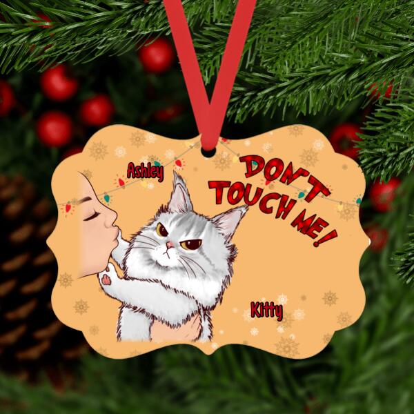 Personalized Ornament, Cat No Kisses, Christmas Gift For Cat Lovers