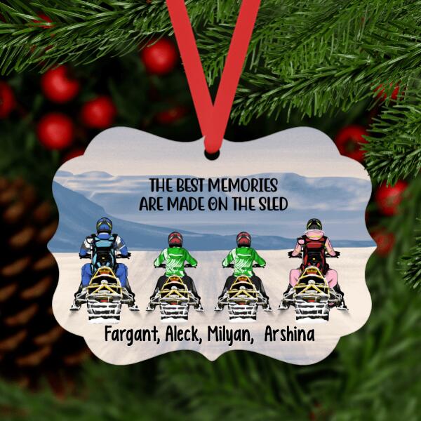 Personalized Ornament, Snowmobiling Family, Gifts for Family And Snowmobilers