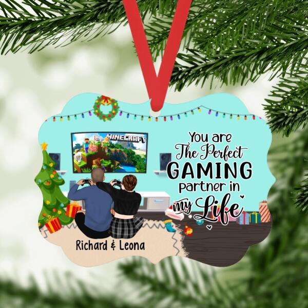 Personalized Metal Ornament, Gaming Partners - Couple And Friends, Gift For Video Game Lovers