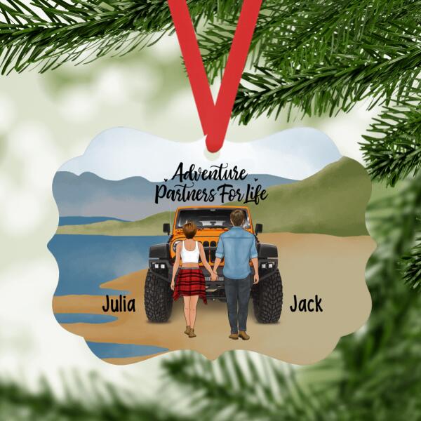 Personalized Metal Ornament, Couple Holding Hands, Relationship Goals, Gift For Car Lovers