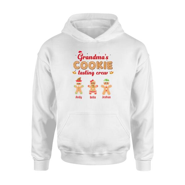 Grandma's Cookies Tasting Crew - Christmas Personalized Gifts Custom Shirt for Family for Grandma