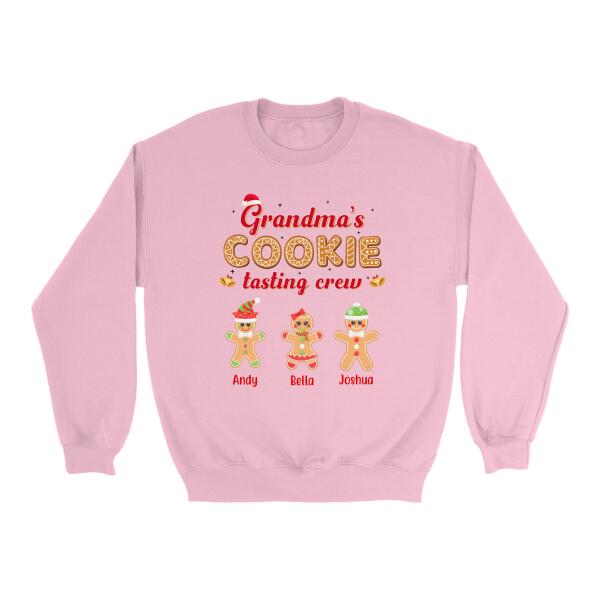 Grandma's Cookies Tasting Crew - Christmas Personalized Gifts Custom Shirt for Family for Grandma