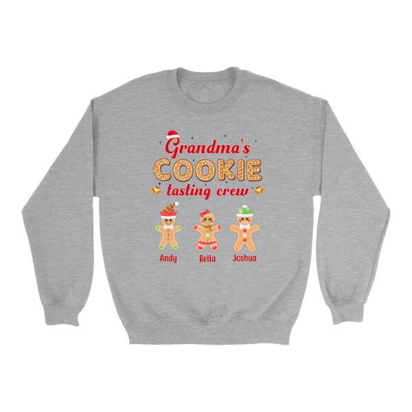 Grandma's Cookies Tasting Crew - Christmas Personalized Gifts Custom Shirt for Family for Grandma