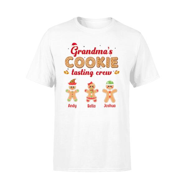 Grandma's Cookies Tasting Crew - Christmas Personalized Gifts Custom Shirt for Family for Grandma