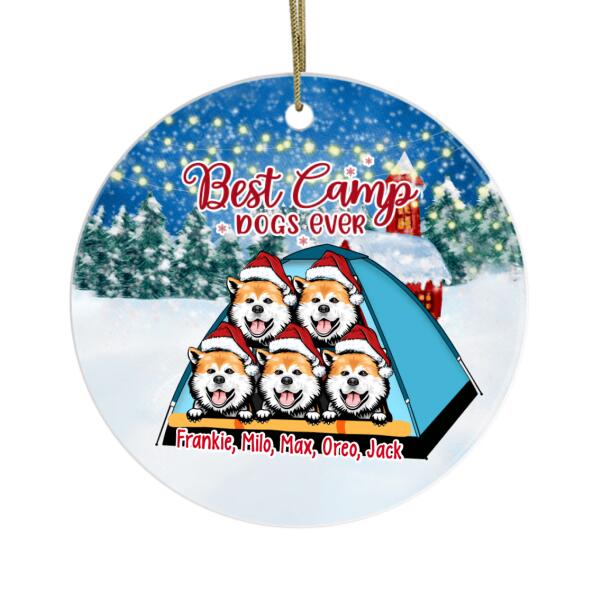 Personalized Ornament, Best Camp Dog Ever, Christmas Gift For Camping and Dog Lovers