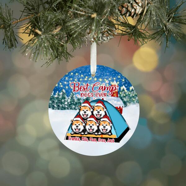 Personalized Ornament, Best Camp Dog Ever, Christmas Gift For Camping and Dog Lovers