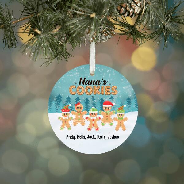 Gingerbread Cookie Kids - Christmas Personalized Gifts - Custom Ornament for Family - for Grandma