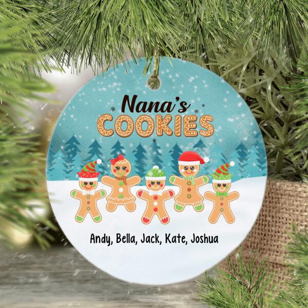 Gingerbread Cookie Kids - Christmas Personalized Gifts - Custom Ornament for Family - for Grandma