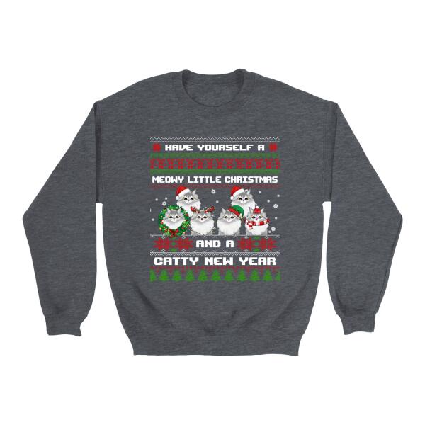 Personalized Shirt, Meowy Little Christmas And Catty New Year, Christmas Gift For Cat Lovers