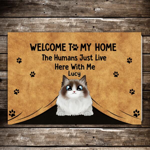 Personalized Doormat, Welcome To My Home, Up to 6 Cats, Gifts for Cat Lovers